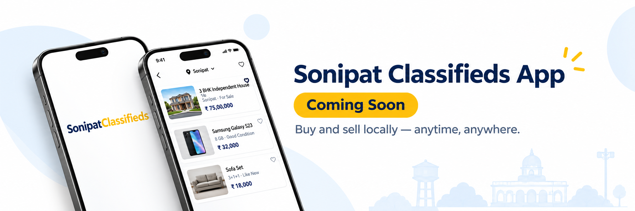 Sonipat Classifieds app coming soon for Android and iOS